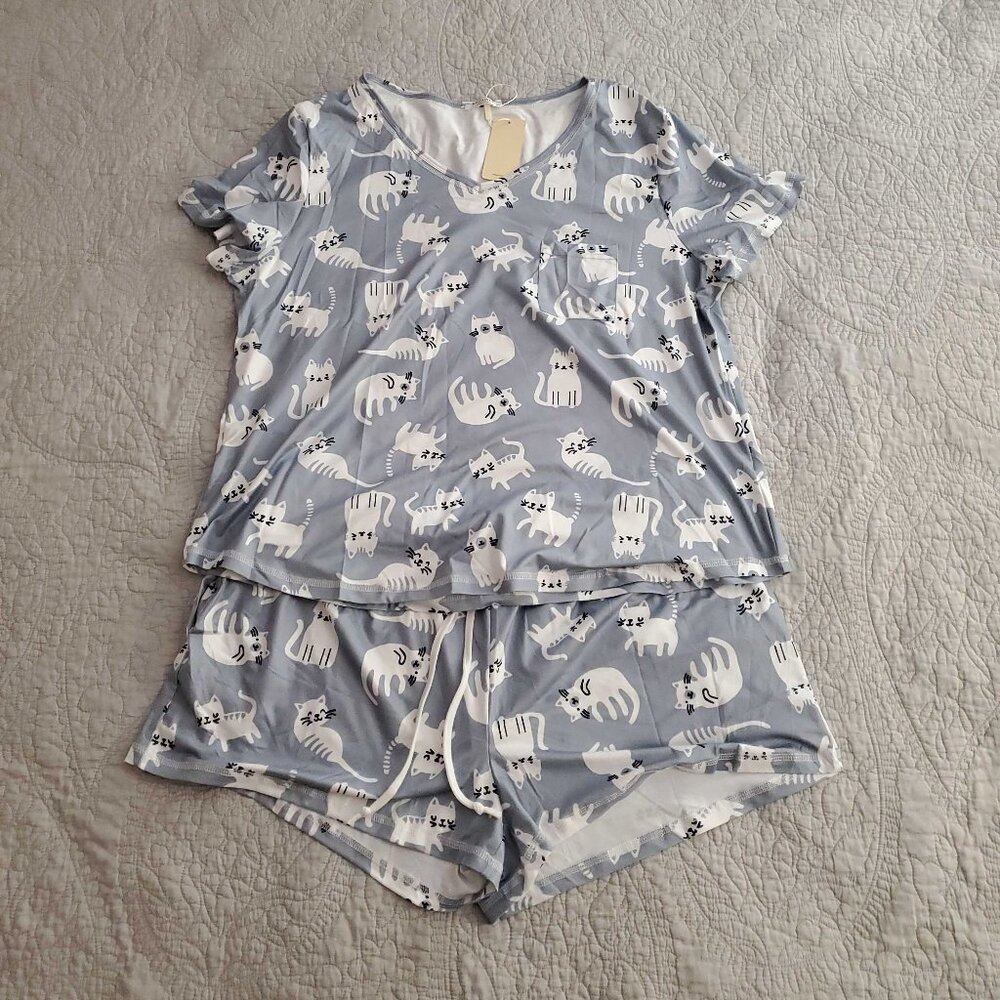 Cute Cat Sleeping Set with Pockets